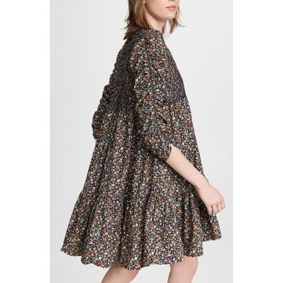 byTiMo Poplin Shift Dress Dark Blossom Floral Print Smocked Shopbop Tuckernuck - Picture 8 of 12